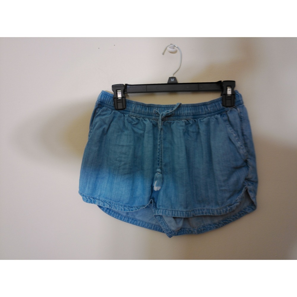 Vineyard Vines Chambray Shorts Womens S Blue Coastal Beachy Relaxed Pull On 1866